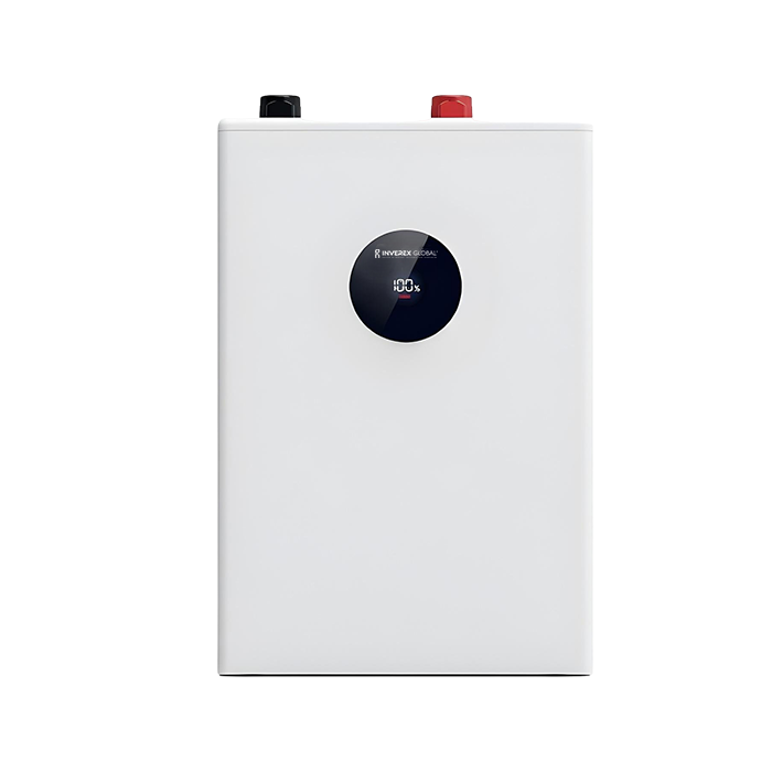 5.12kWh LiFePO4 ESS, 51.2V output, 100A charge, 120A discharge, 90% DoD, IP21.